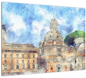 Tablou - Biserica Santa Maria di Loreto, Roma, Italia (70x50 cm)