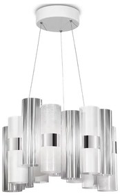 Lustra LED moderna design Art Deco realizata manual LA LOLLO M White