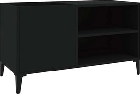 vidaXL Dulap pentru discuri, negru, 84,5x38x48 cm, lemn prelucrat