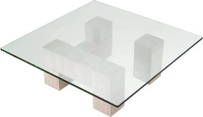 Masuta design LUX din travertin Ikal 100x100cm