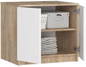 Suprastructură pentru dulap Sashka II (Stejar sonoma + Alb). 1070818