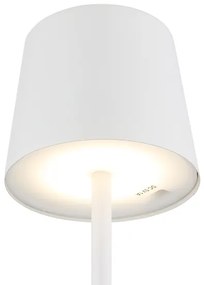 Globo 58482W-LED lampă birou LED 2W/5V 2200mAh IP44 albă, încărcare touch