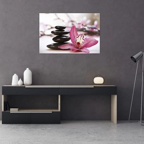 Tablou cupietre pentru masaj și orhidee (90x60 cm)