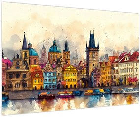 Tablou - Toamna în orașul pictat (90x60 cm)