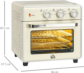HOMCOM Mini Cuptor 5-in-1, Capacitate 20 L, 1400W, 1 Grătar, 1 Tavă, Timer 60 Min | Aosom Romania