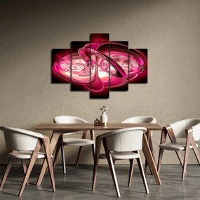 Tabloul cu fractali roz (150x105 cm)