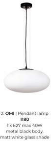 Lustra suspendata moderna Omi negru, 40cm