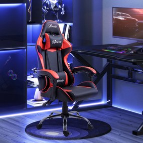 Vinsetto Fotoliu gaming fotoliu de birou chaise gamer cu suport pentru cap ergonomic înălțime reglabilă spătar inclinabil până la 135° | Aosom Romania