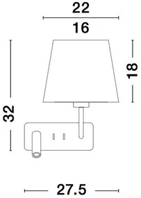 Aplica cu reader LED design modern SAVONA NVL-9919151