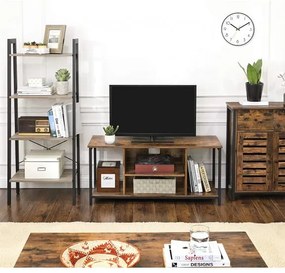 Dulăpior Vintage 2 Usi Si 2 Sertare, Maro Rustic, 80 Cm