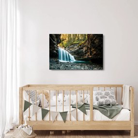 Tablou cu cascada de pădure (90x60 cm)