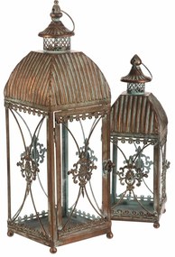 Set de felinare metalice Romance, 2 buc., cupru