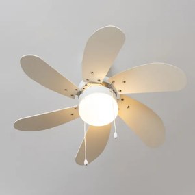 Ventilator de tavan ZEVENTI FAMARA 1xE14/60W/230V alb