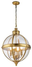 Lustră pe lanț Feiss FE-ADAMS-4P-BB ADAMS 4xE14/60W/230V auriu