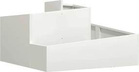 vidaXL Vază pentru Grădină Alb 80 x 80 x 50 cm Oțel laminat la rece