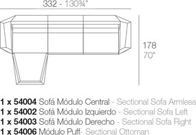 Canapea modulara FAZ Modul Stanga
