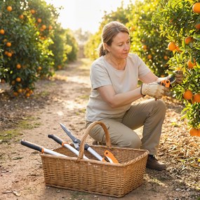 Outsunny Set de Grădinărit 4 Piese cu Foarfecă, Foarfece de Tăiat Crengi, Foarfece de Tuns și Fierăstrău Pliabil | Aosom Romania