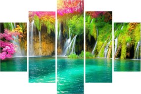 Tablou - Cascada, Lacurile Plitvice, Croația (150x105 cm)