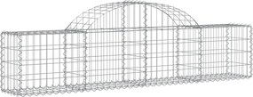 vidaXL Coș gabion arcuit, 200x30x40/60 cm, fier galvanizat