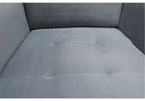 Fotoliu, material textil gri deschis/alb, RUFINO 2 NEW