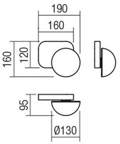 Redo 01-2469 - Aplica de perete LUMIEN 1xG9/10W/230V auriu/alb