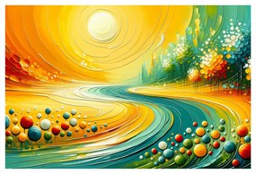 Tablou flux de lumină și apă