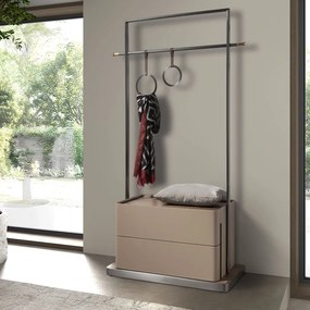 Suport pentru haine bara cu inele si sertare Coat Rack