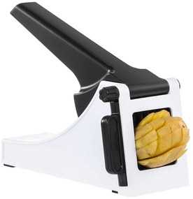 Feliator cartofi Izibizi PS-321B, Otel inoxidabil, Varfuri din cauciuc, Fara BPA, alb/negru