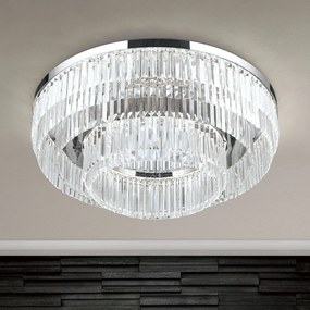 Lustra LED aplicata cristal design elegant lux PRISM D-95cm crom