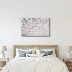Tablou - Flori într-un peisaj gri (90x60 cm)