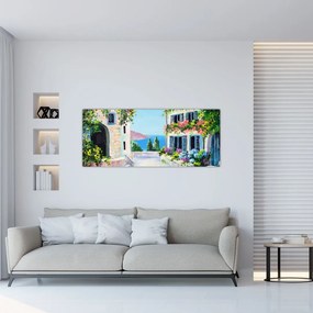 Tablou - Alee grecească, pictură în ulei (120x50 cm)