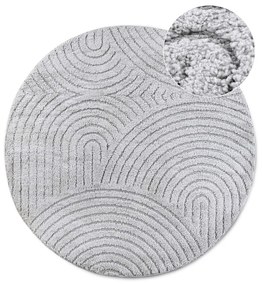 Covor gri deschis rotund ø 200 cm Panglao New York Light Grey – Elle Decoration