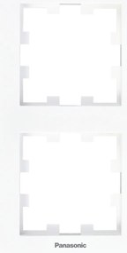 Rama dubla verticala, IP20, Alb, Panasonic Karre Plus 55