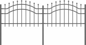 vidaXL Gard de Grădină Gri 240 x 115 cm Oțel vopsit în pulbere