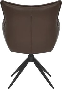 Set de 2 scaune pivotante VOGUE piele sintetica maro