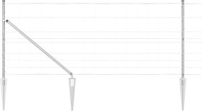 vidaXL Stâlp de gard. Galvanizat 50 x 1 m Oțel