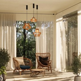 Lustra LED design japonez din lemn Namiki