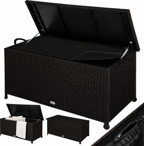 Ladă de depozitare din poliratan RICCO, 117 x 53 x 60cm, maro închis Casaria