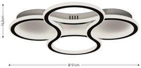 Brilagi - Plafonieră LED dimabilă ORELLI LED/53W/230V 3000-6000K + telecomandă