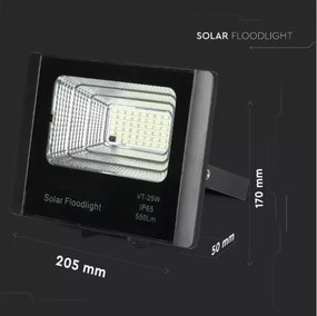 Reflector solar LED reglabil 12W/3,2V 6000K IP65 cu telecomandă