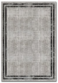 Covor, 160x230 cm, forma dreptunghiulara, poliester, bej/negru, ASR CR