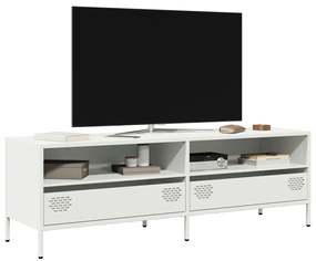 vidaXL Dulap TV, alb, 135x39x43,5 cm, oțel laminat la rece