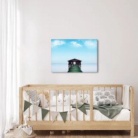 Tablou cu casă pe mare (70x50 cm)