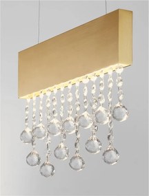 Lustra LED suspendata stil elegant CRISTA aurie