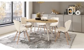 Masă extensibilă ARTUR, stejar artisan/bej