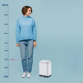 Coș cu pedale Kela DAVINO 12 l, alb