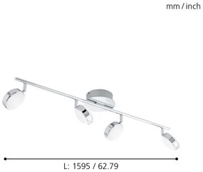 Eglo 95632 - LED Lampa spot SALTO 4xLED/5,4W/230V