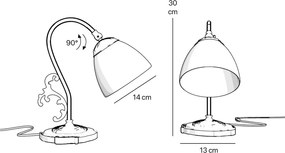 Veioza din alama stil Art Nouveau Beatrice