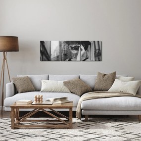 Tablou cu femeie (cu ceas) (90x30 cm)