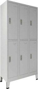 vidaXL Dulap de locker Gri 45 x 90 x 180 cm